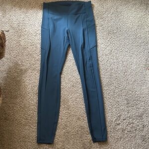Blue High-Waisted Leggings